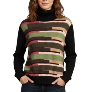 Kurt Geiger vintage collection wool Austrian colour block sweater size small